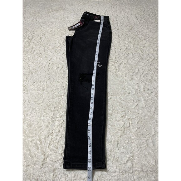 No Boundaries Womens Super High Rise Destructed Mom Jeans Black Size 7 NWT - Picture 9 of 12